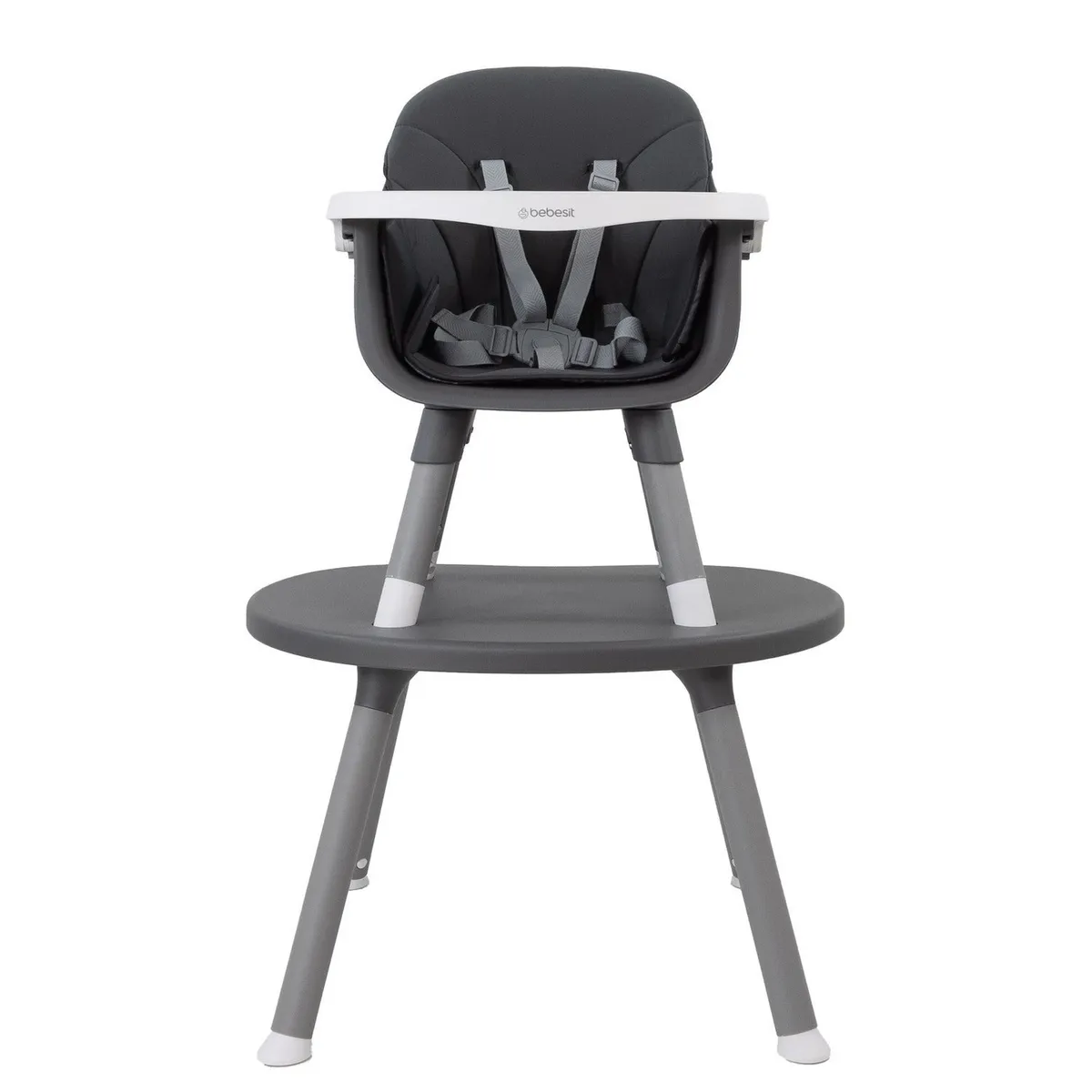 BEBESIT - Silla de Comer Baby Desk 4 en 1 Gris Bebesit