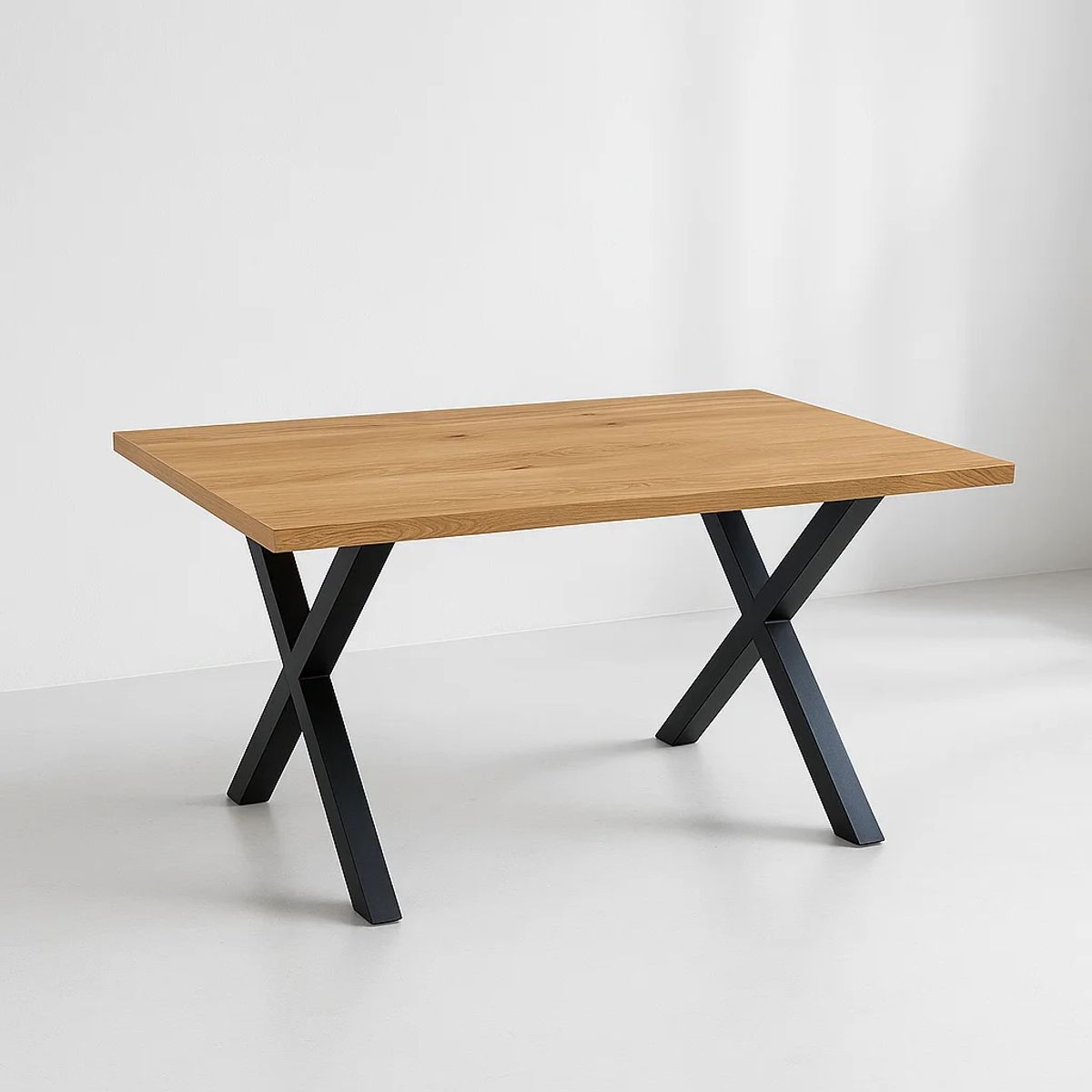 KLIK - Mesa industrial Color Madera y Metal Cross 140x90 KLIK