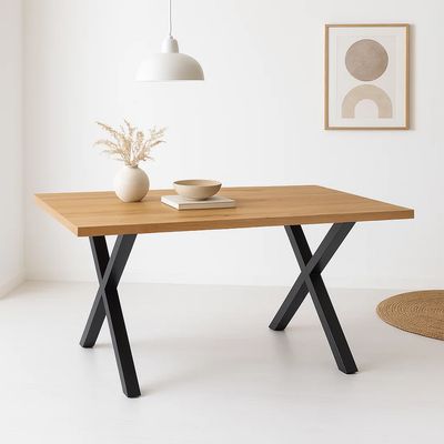 Imagen 2 del producto Mesa industrial Color Madera y Metal Cross 140x90