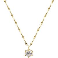 Collar Punto Luz Cristal Juvenil Mujer Oro 18k Bañado-1