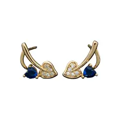 LUXURYJOYAS - Aros Pendientes Cerezas Oro 18kt Con Cristales