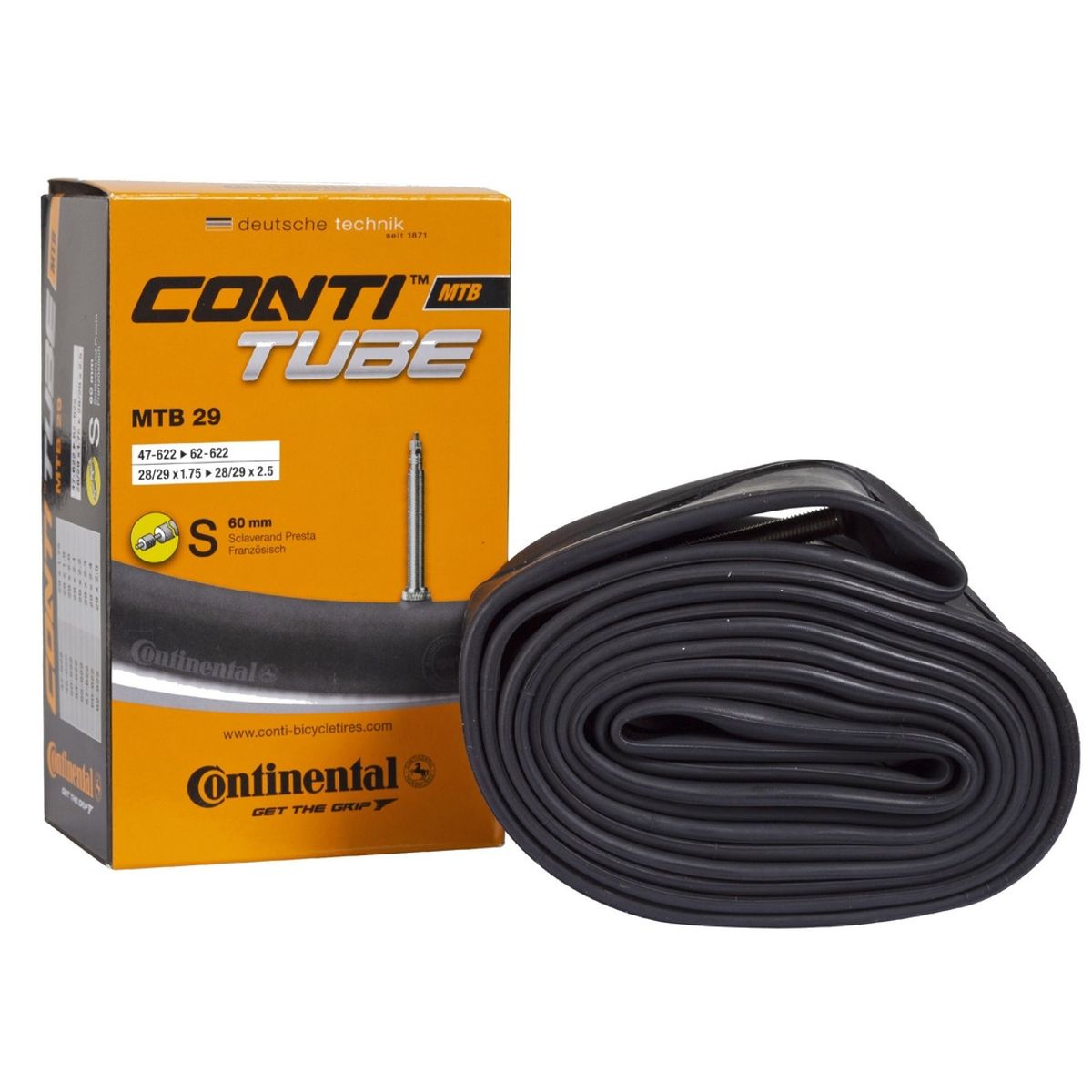CONTINENTAL - Cámara bicicleta Continental S60 aro 29 CONTINENTAL