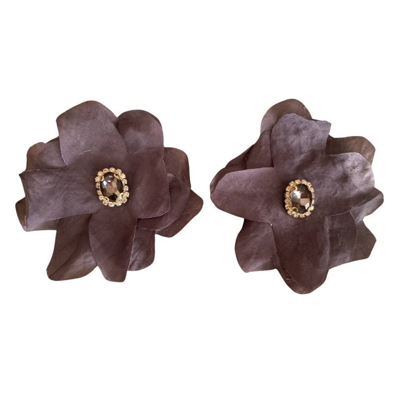 GENERICO - Aros Flor NF Clásico color gris