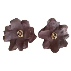 GENERICO - Aros Flor NF Clásico color gris