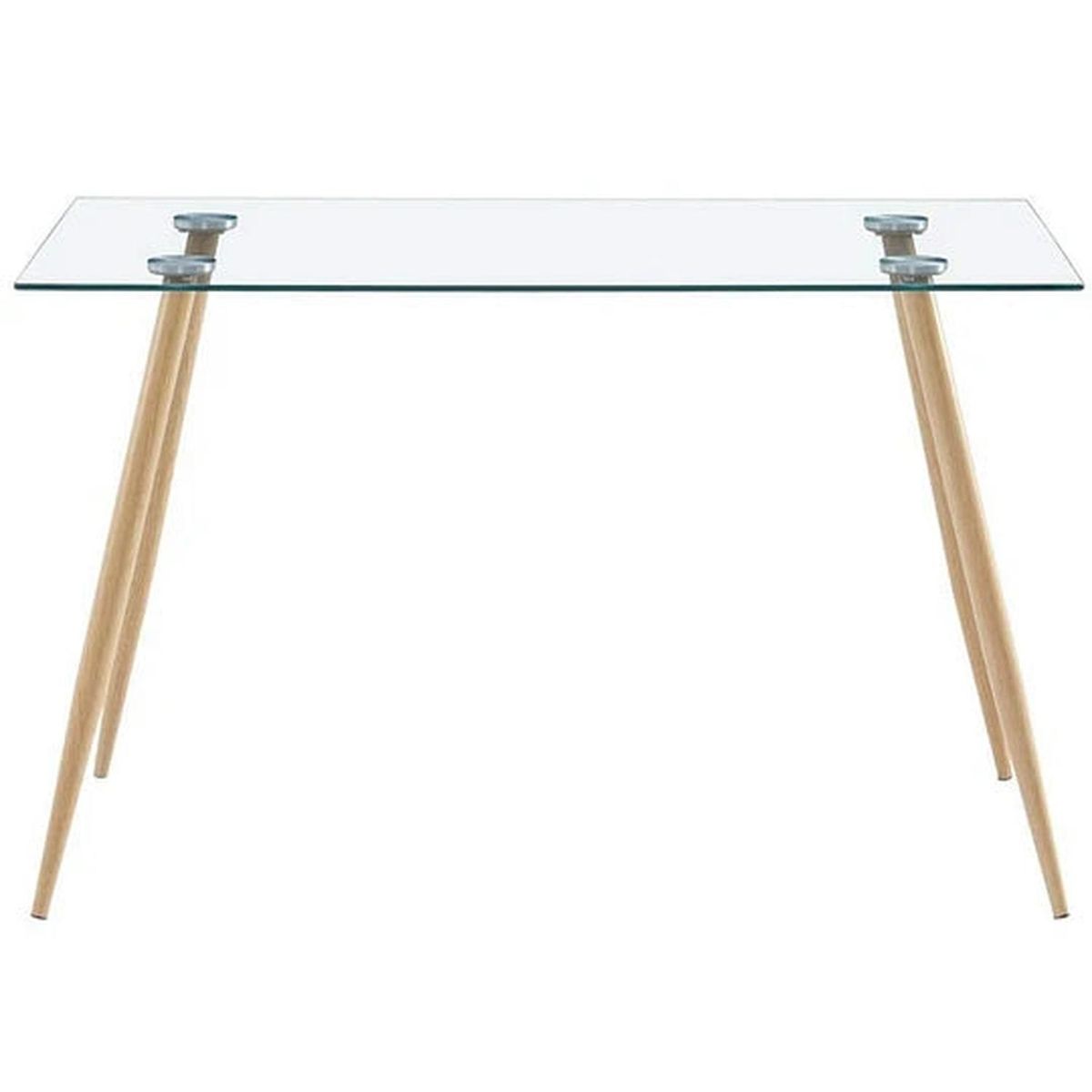 PANDALINO - Mesa Rectangular Vitreo 120x80 - Vidrio Templado - Diseño Nórdico