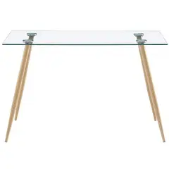 PANDALINO - Mesa Rectangular Vitreo 120x80 - Vidrio Templado - Diseño Nórdico -