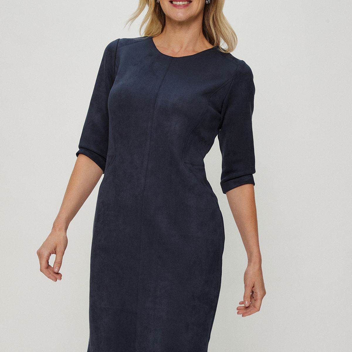 MA GRIFFE - Vestido Corto Azul Marino Mujer Magriffe