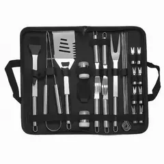 HOME&DESIGN - Set de 27 Accesorios Parrilleros con Maletin
