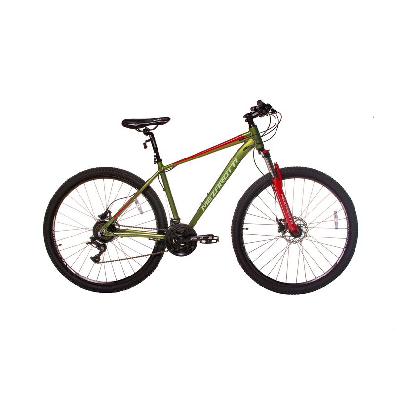 MEZAROTTI - bicicleta mountain bike aro 29 unisex verde frenos hidráulicos disco  marco aluminio 21 cambio  suspensión delantera