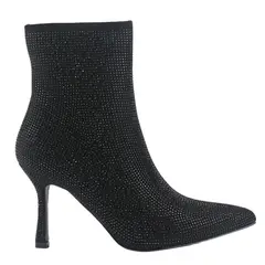 CHALADA - Botin Mujer Negro Casual Cristal-6