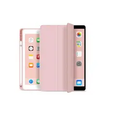 GENERICO - Pack Carcasa Smart Case Para iPad 10.2 7/8/9 + Lapiz Pencil RoseGold