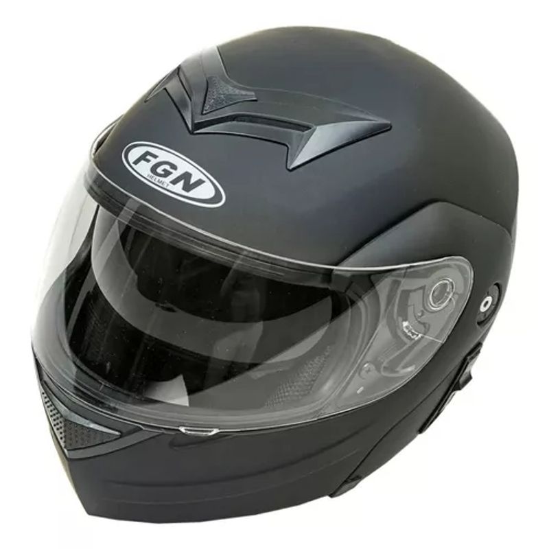 GENERICO - Casco Para Moto Abatible Fgn Color Mate Negro-blanco