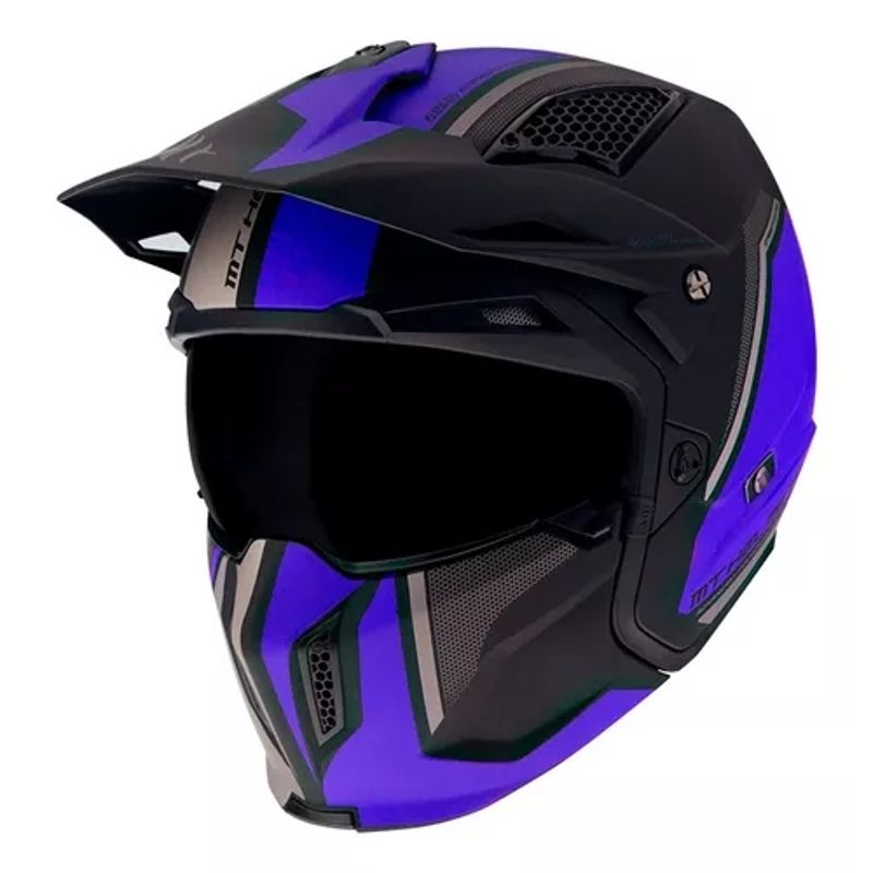 GENERICO - Casco De Moto  Streetfighter Sv Twin C7 Azul Mate