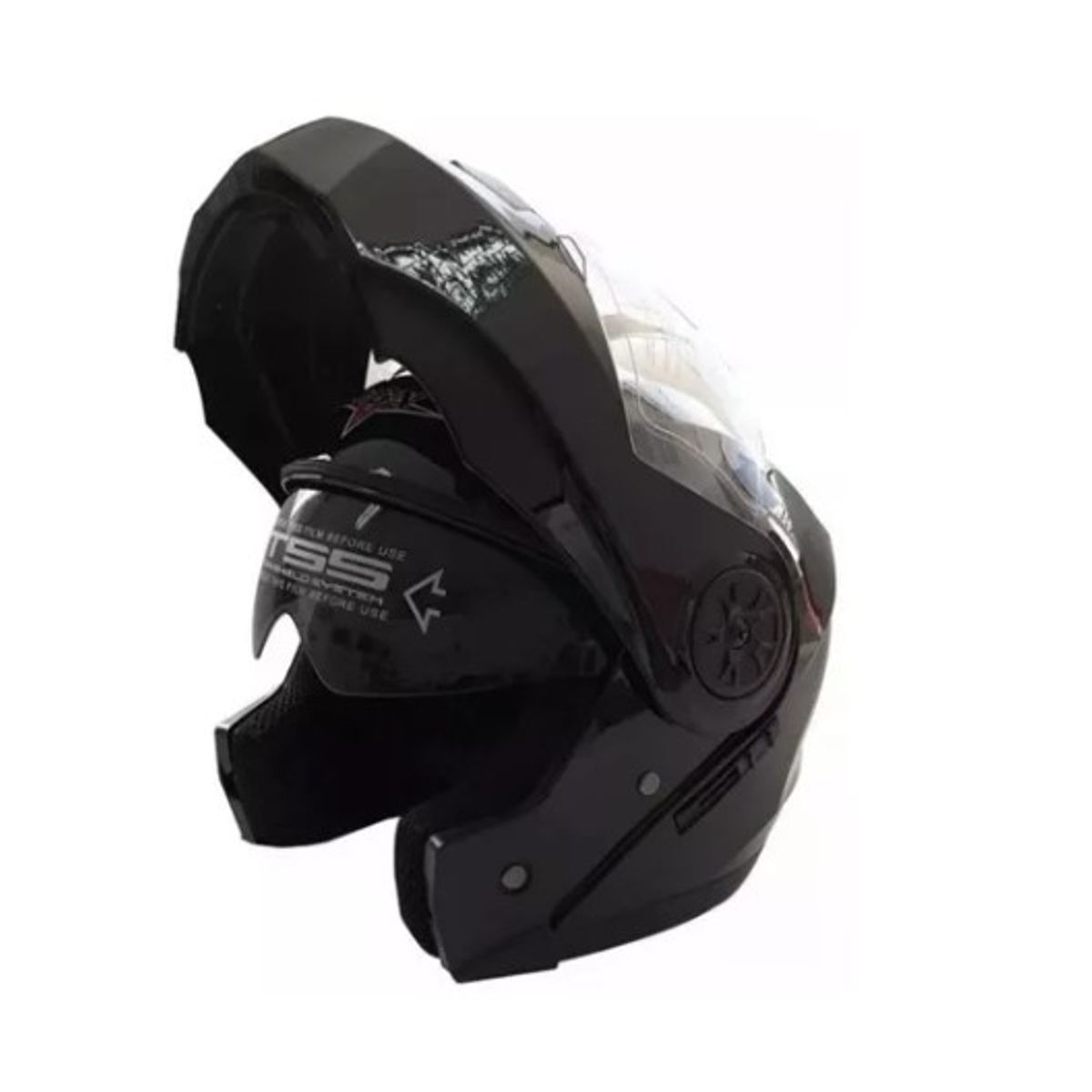 GENERICO - Casco Abatible Con Mica Transparente Y Gafas Polarizadas XL
