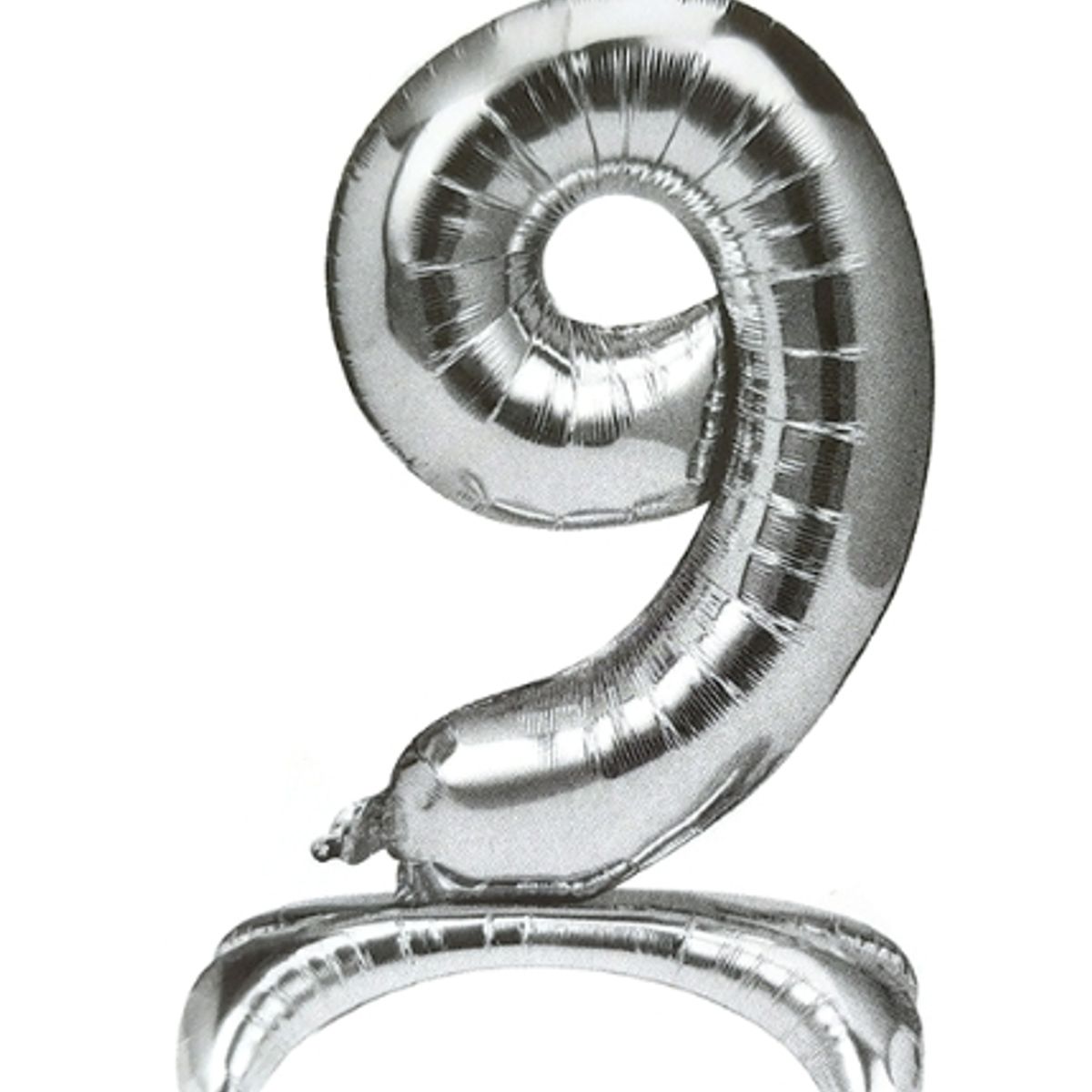 GENERICO - Globo Plateado Con Pedestal 9