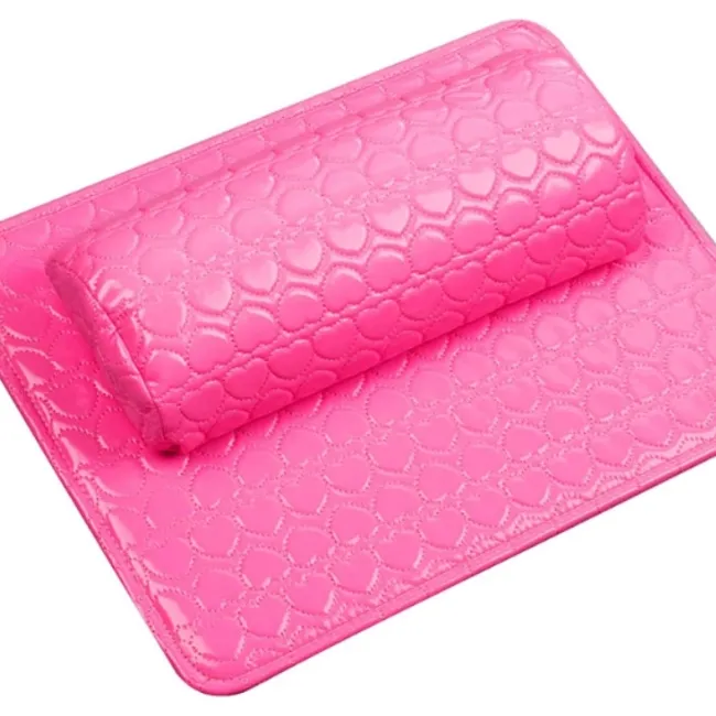 GENERICO - Kit Cojin Almohada Para La Manos Manicure Color Fucsia