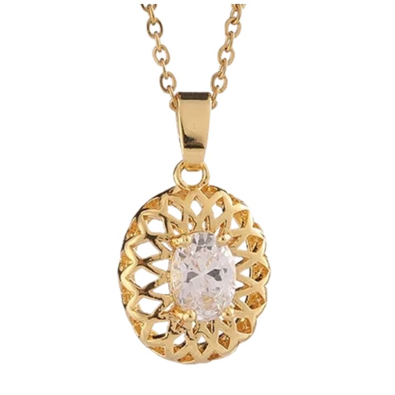 LUXURYJOYAS - Collar Cristal Austriaco Toque De Oro Amarillo 18kt LUXURYJOYAS