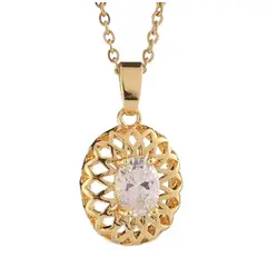 LUXURYJOYAS - Collar Cristal Austriaco Toque De Oro Amarillo 18kt