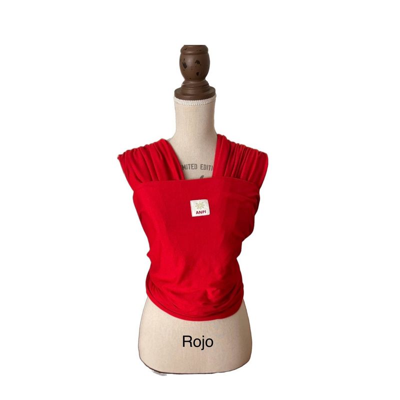 GENERICO - Fular portabebé ergonómico semielasticado color Rojo