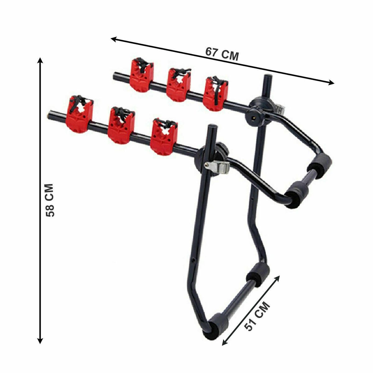 GENERICO - Porta Bicicleta Auto Camioneta Universal Soporte Carga 3bici