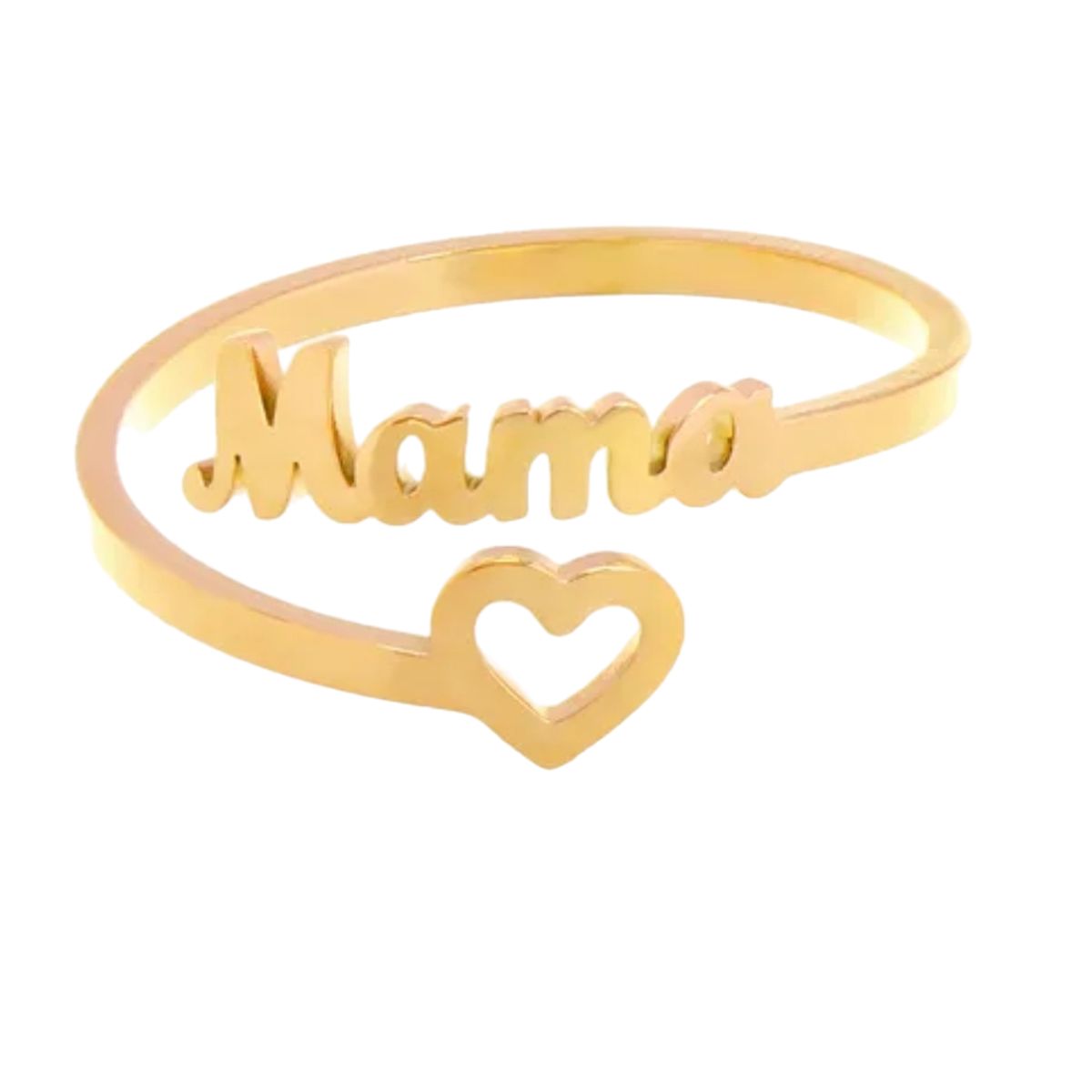 LUXURYJOYAS - Anillo Mamá Día Madre Baño Oro 18kt Adaptable Toda Talla LUXURYJOYAS