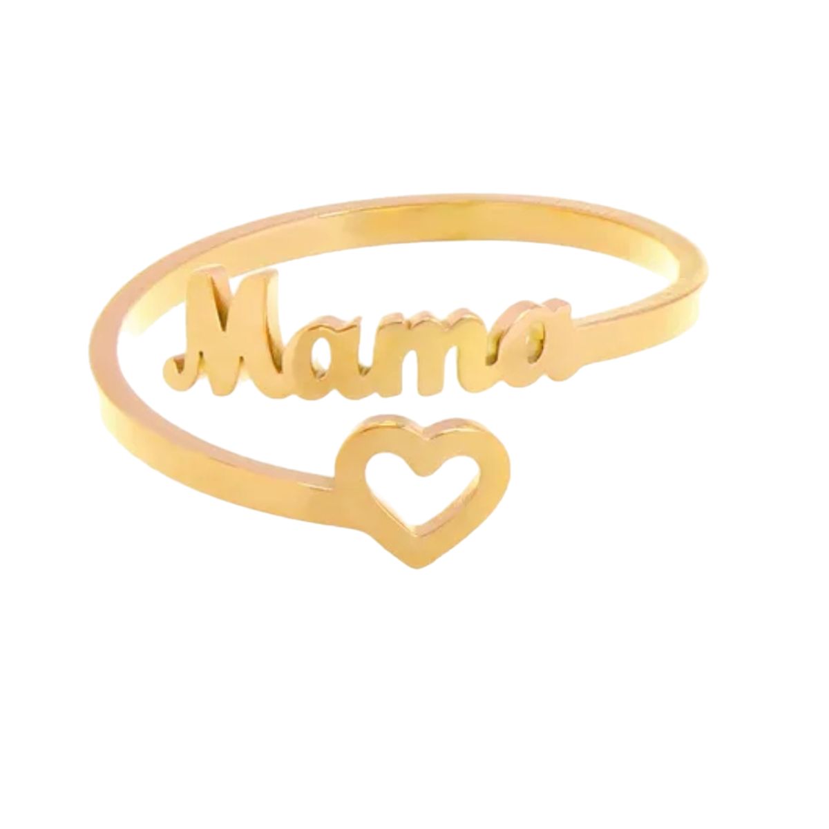 LUXURYJOYAS - Anillo Mamá Día Madre Baño Oro 18kt Adaptable Toda Talla LUXURYJOYAS