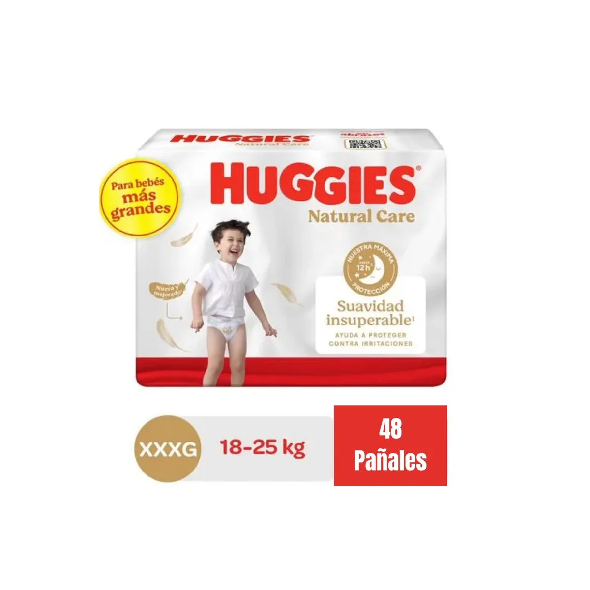 HUGGIES - Pañales Huggies Natural Care XXXG 48 unidades
