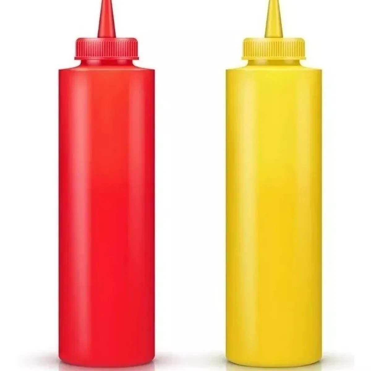 GENERICO - Set 2 Pote 22cm Salsas Dispensador Ketchup Mostaza Para Salsa.