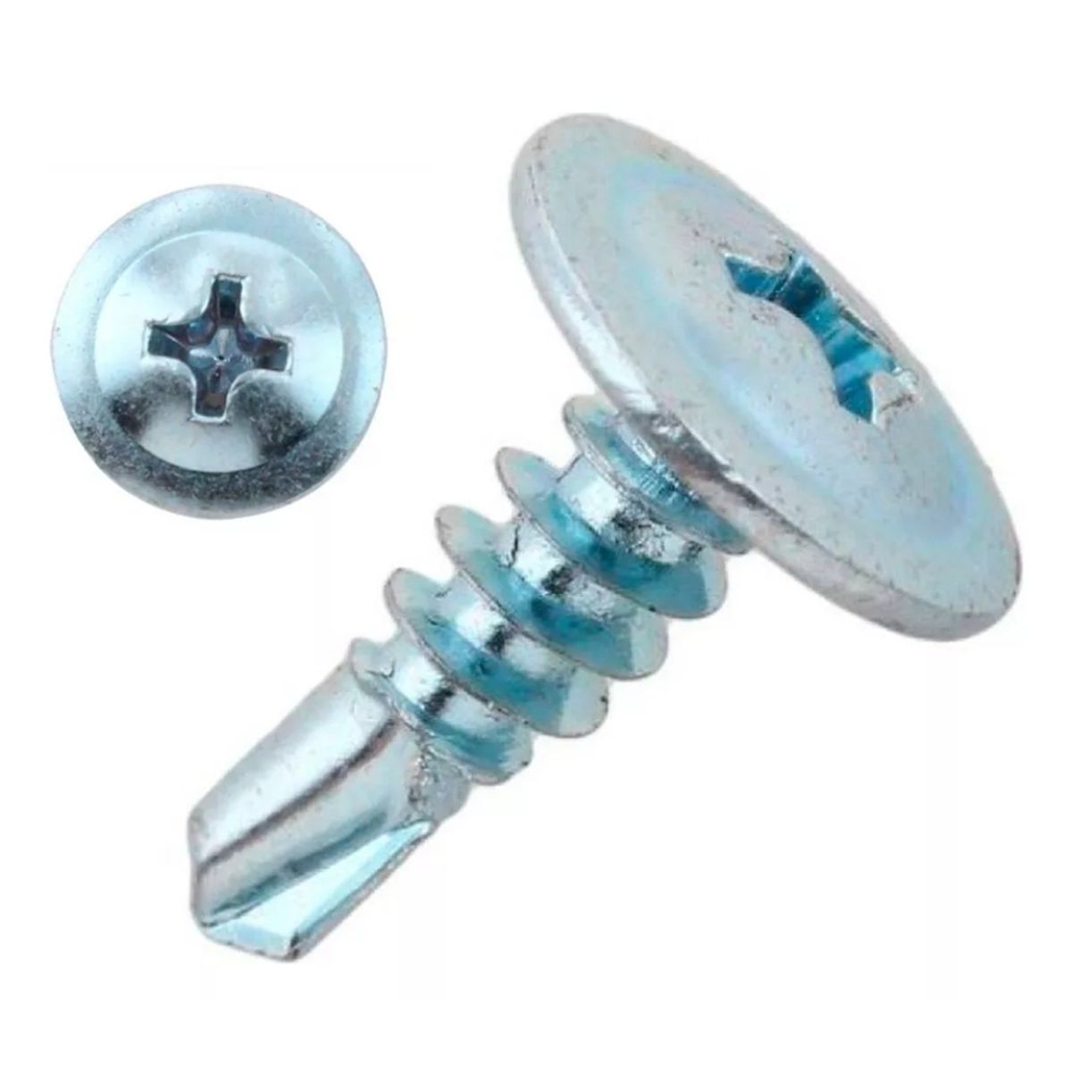 GENERICO - Tornillo Cabeza De  Lenteja 8X1/2 Punta Broca 100 Unidades