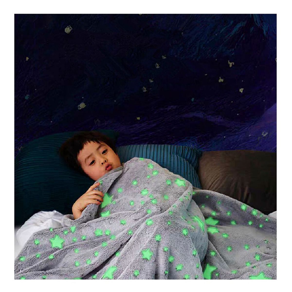 GENERICO - Manta Mágica Luminosa Xl Cobija Brilla Oscuridad Niños