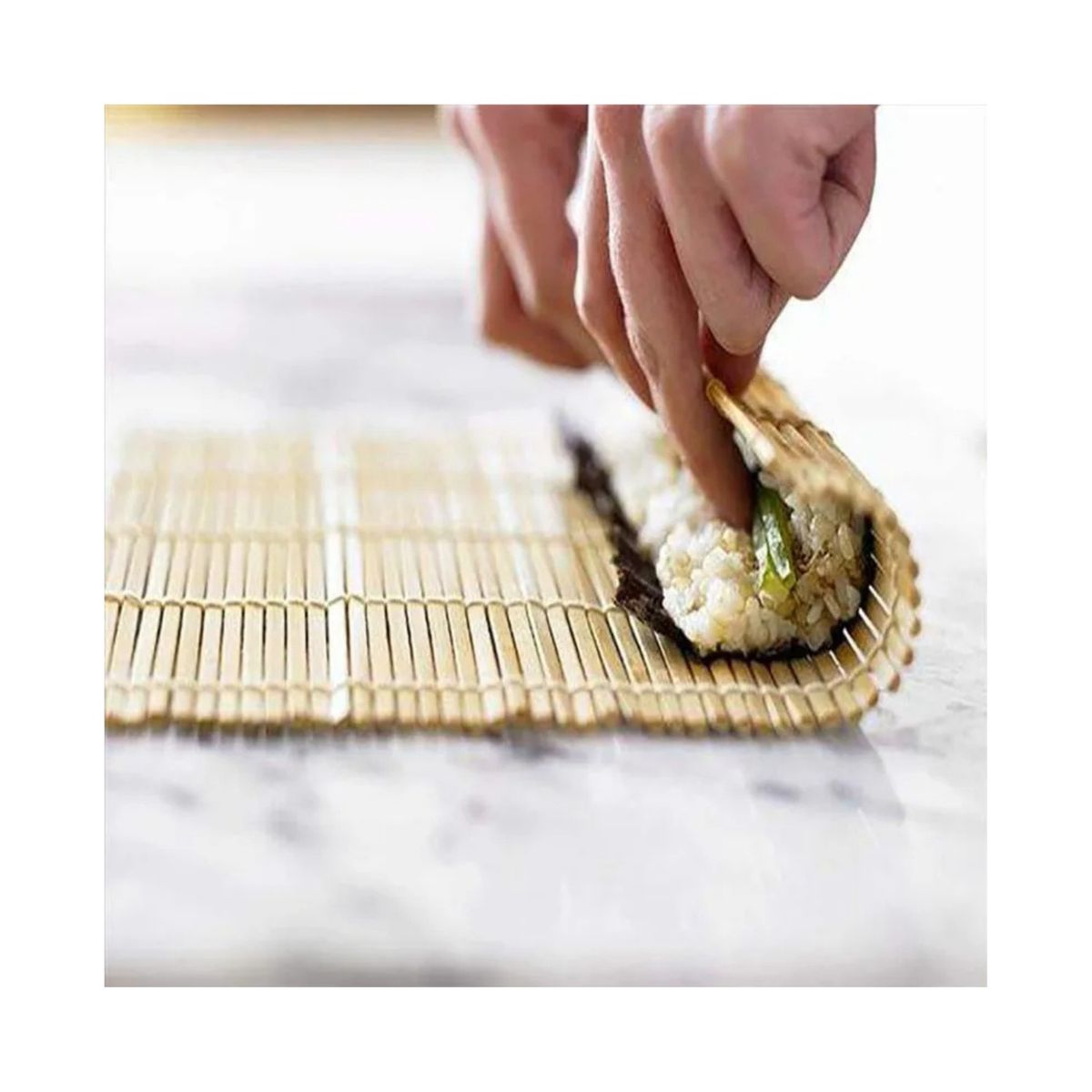 GENERICO - Esterilla Delgada De Bambú Para Sushi Sudare 24x24cm Cocina.