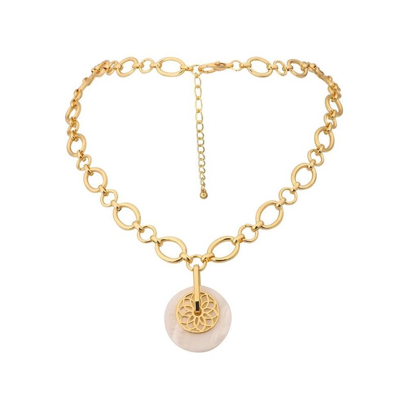LUXURYJOYAS - Collar Nacar Doble Baño Oro 18kt Unico LUXURYJOYAS