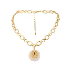 LUXURYJOYAS - Collar Nacar Doble Baño Oro 18kt Unico