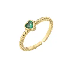 LUXURYJOYAS - Oferta Anillo Corazón Cristal Adaptable A Toda Talla Oro