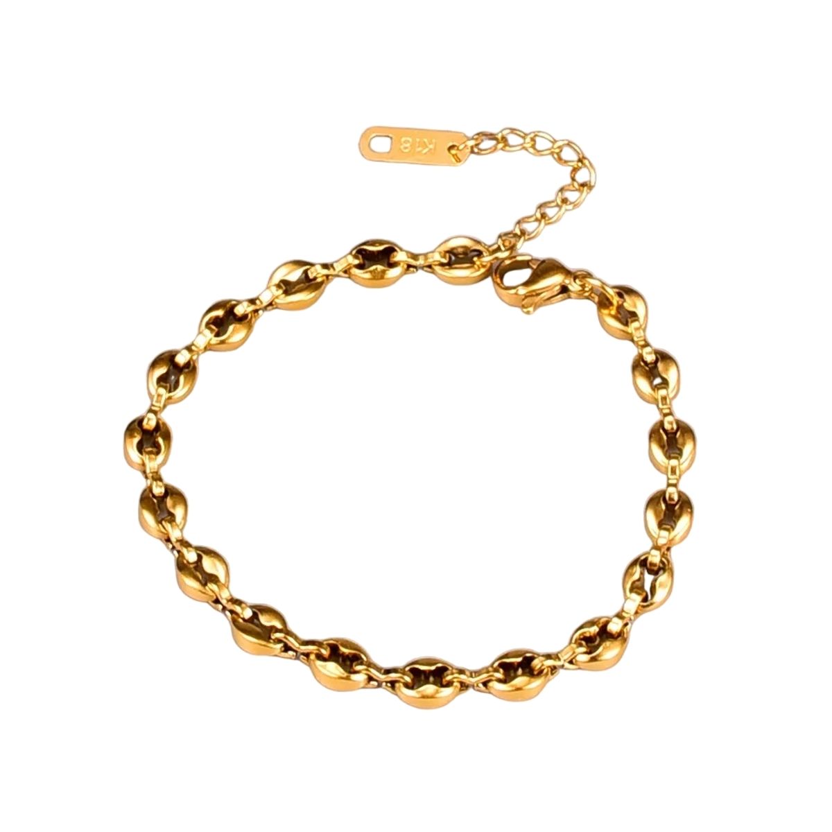 LUXURYJOYAS - Cyber Off Pulsera exclusiva unisex Oro 18kt Bañado