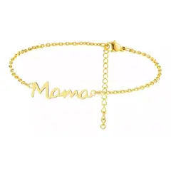 LUXURYJOYAS - Pulsera exclusiva Mamá baño Oro 18kt - día de la madre