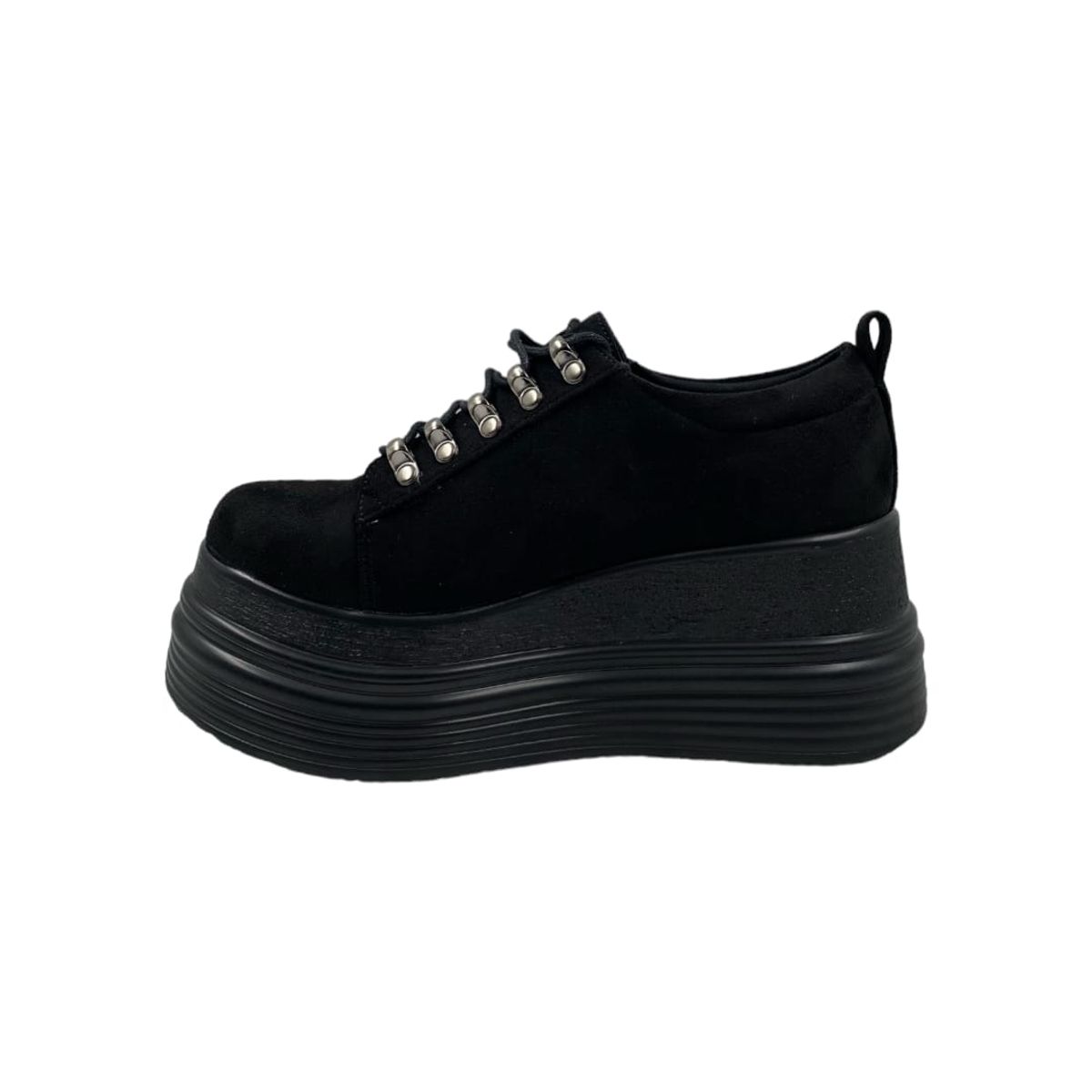 GENERICO - Zapatilla Negra Plataforma Mujer