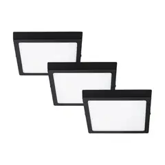 AVC - Pack 5 Panel LED Sobrepuesto Cuadrado Negro PRO 6W Neutro