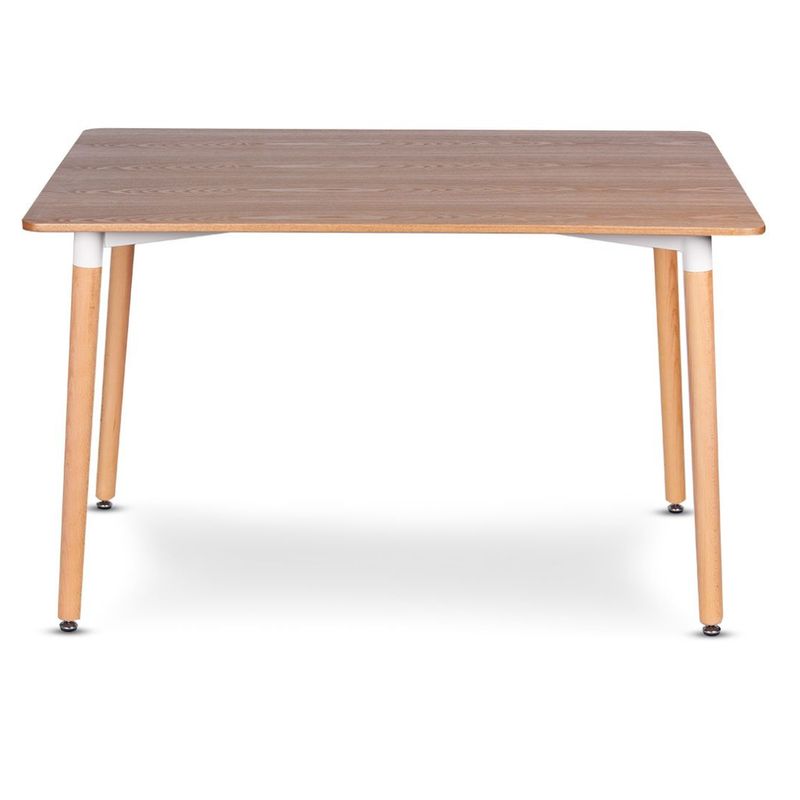 PANDALINO - Mesa Rectangular Álamo 130x80 cm - Estilo Escandinavo -Vinilo Madera-