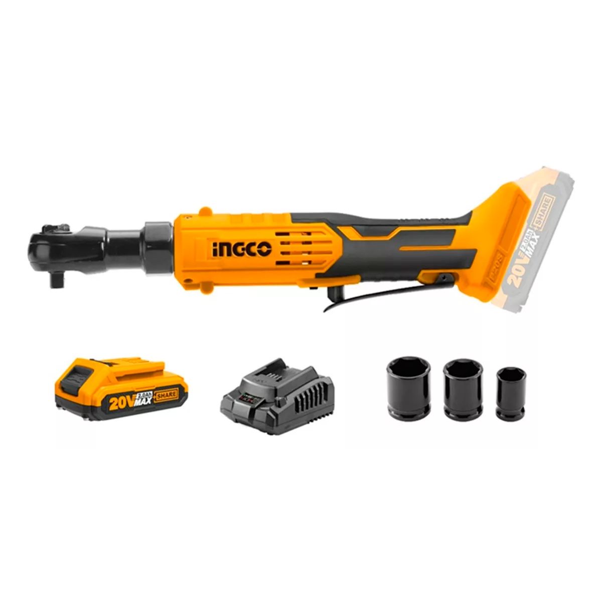 INGCO - Llave Chicharra Inalambrica Ingco 20v 38  65 Nm Cdrli206015