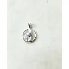 JOYAS VALDES GARCIA - Medalla Virgen Niña nácar y plata 17mm