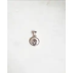 JOYAS VALDES GARCIA - Medalla Virgen Niña nácar y plata 12mm
