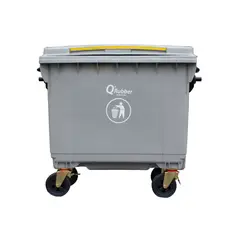 QRUBBER - Basurero Contenedor Basura 660 lts gris
