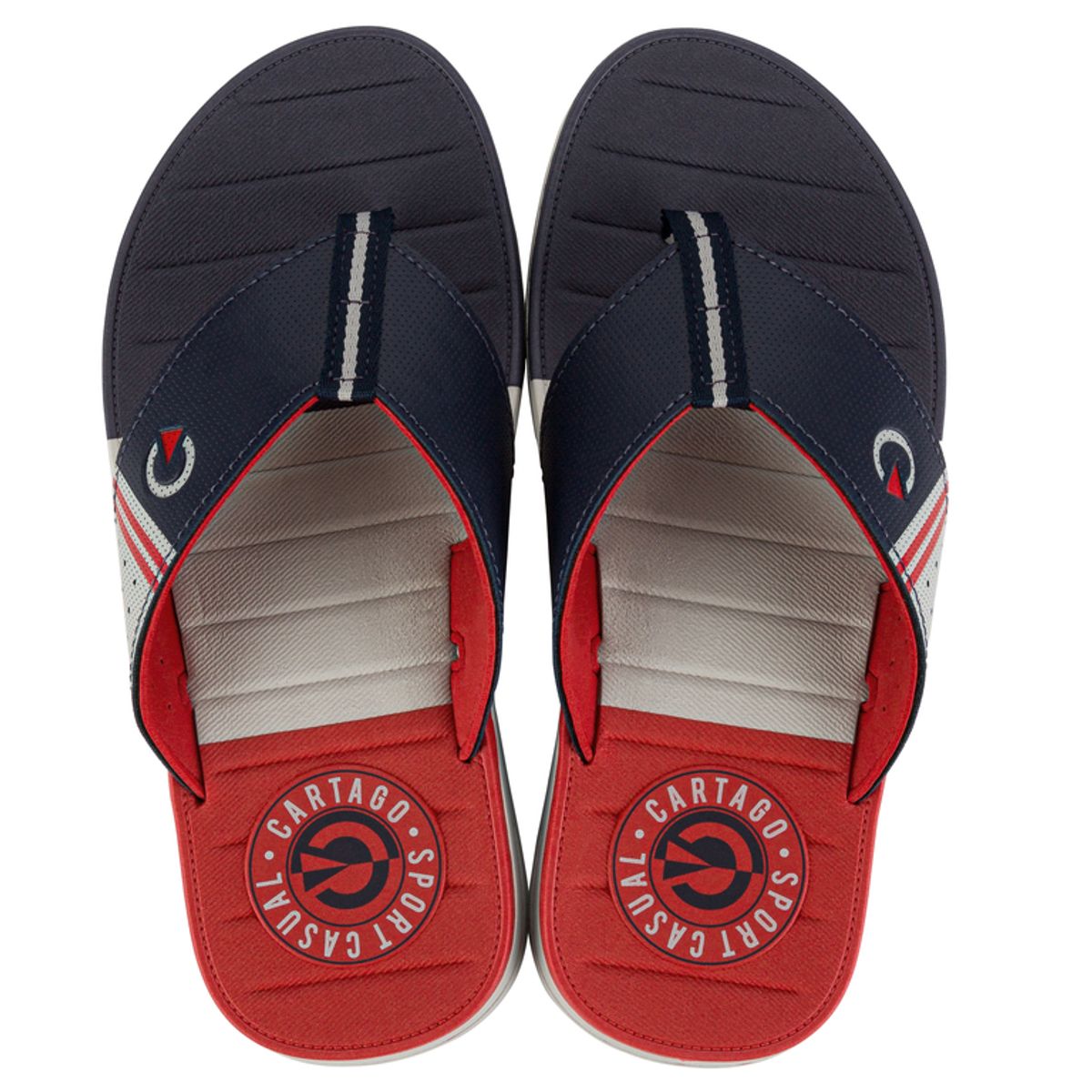 CARTAGO - Sandalia Hombre Azul/Rojo Sevilla Cartago
