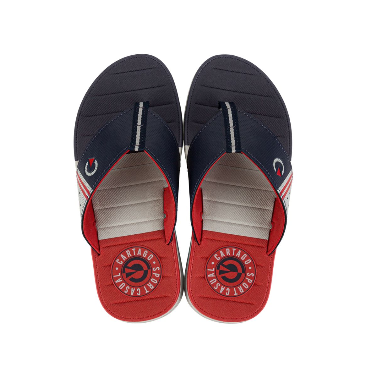CARTAGO - Sandalia Hombre Azul/Rojo Sevilla Cartago