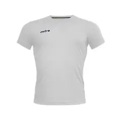 MITRE - Polera basica cuello redondo unisex blanca
