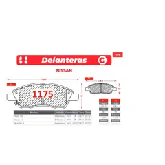 GENERICO - Pastillas de Freno - Nissan - Gtx Premium Plus