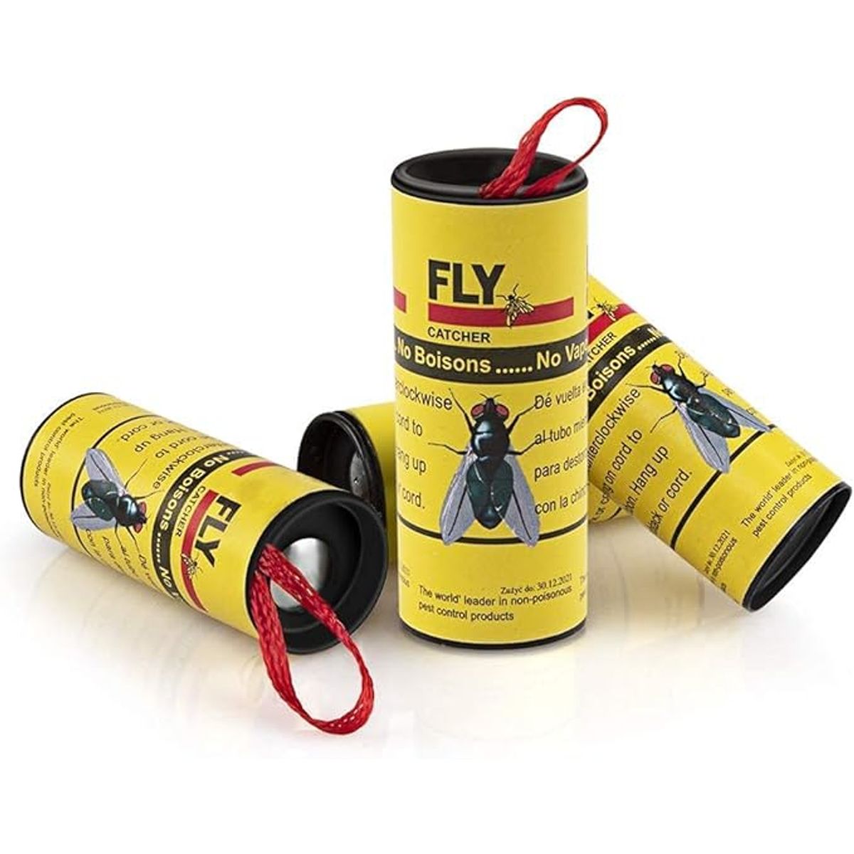 GENERICO - SET 4 ATRAPA MOSCAS ADHESIVO 24 horas