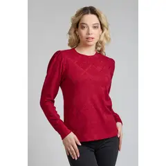 TENTATION - Sweater Jacquard Burdeo