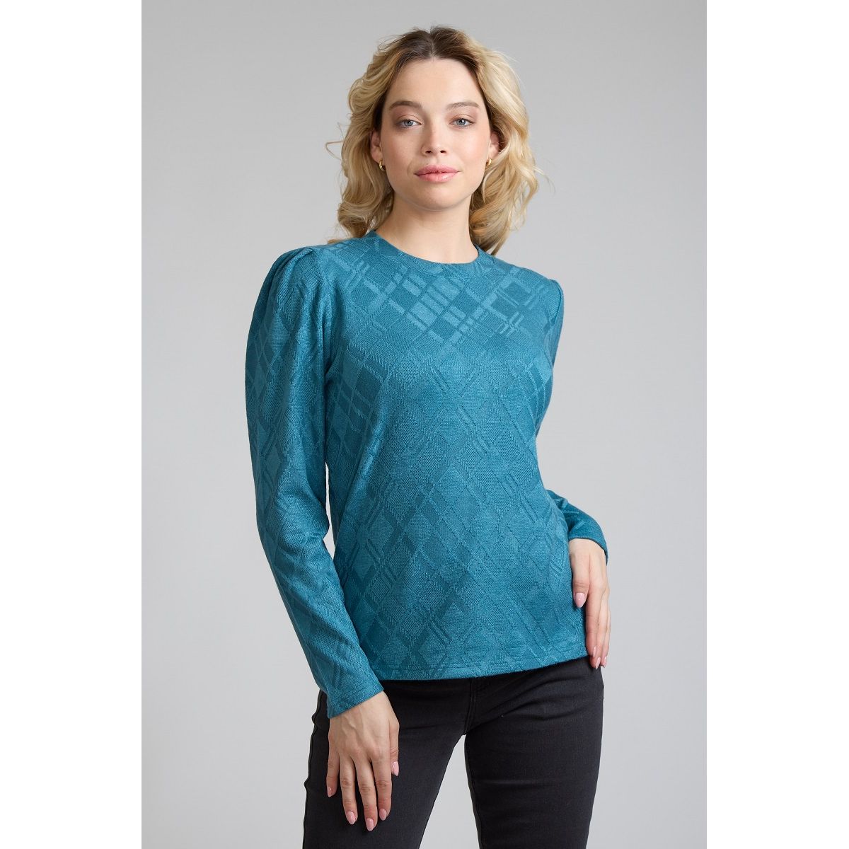 TENTATION - Sweater Jacquard Petroleo Tentation